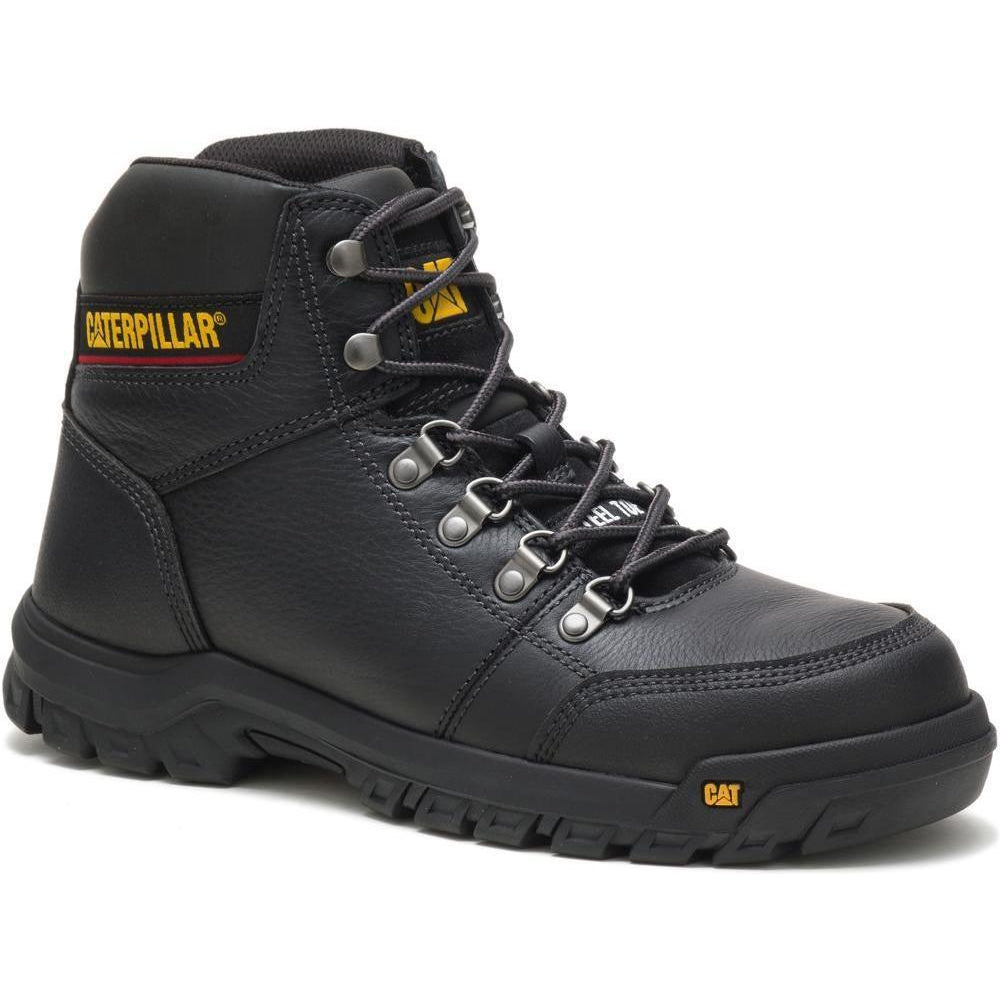 CAT Men's Outline Steel Toe Work Book - Black - P90800 7 / Medium / Black - Overlook Boots