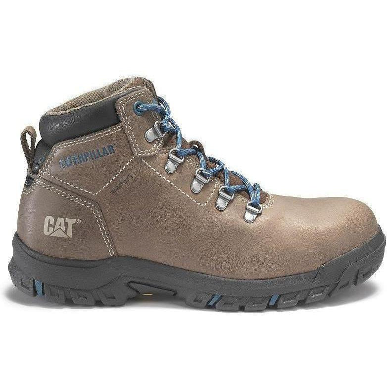 CAT Womens Mae Steel Toe Waterproof Work Shoe - Brown - P91012  - Overlook Boots