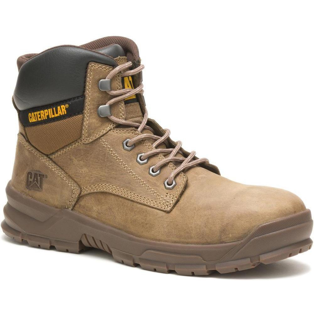 CAT Men's Mobilize Alloy Toe Work Boot - Fossil - P91268 7 / Medium / Tan - Overlook Boots
