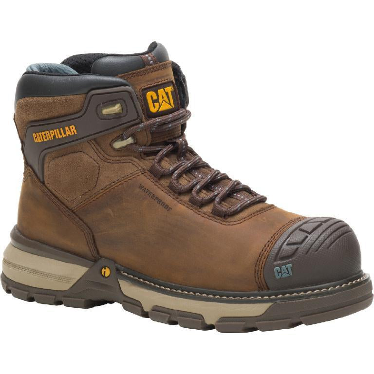 CAT Women's Excavator Superlite Comp Nano Toe WP 400G Work Boot- P91324 7 / Medium / Dark Brown - Overlook Boots