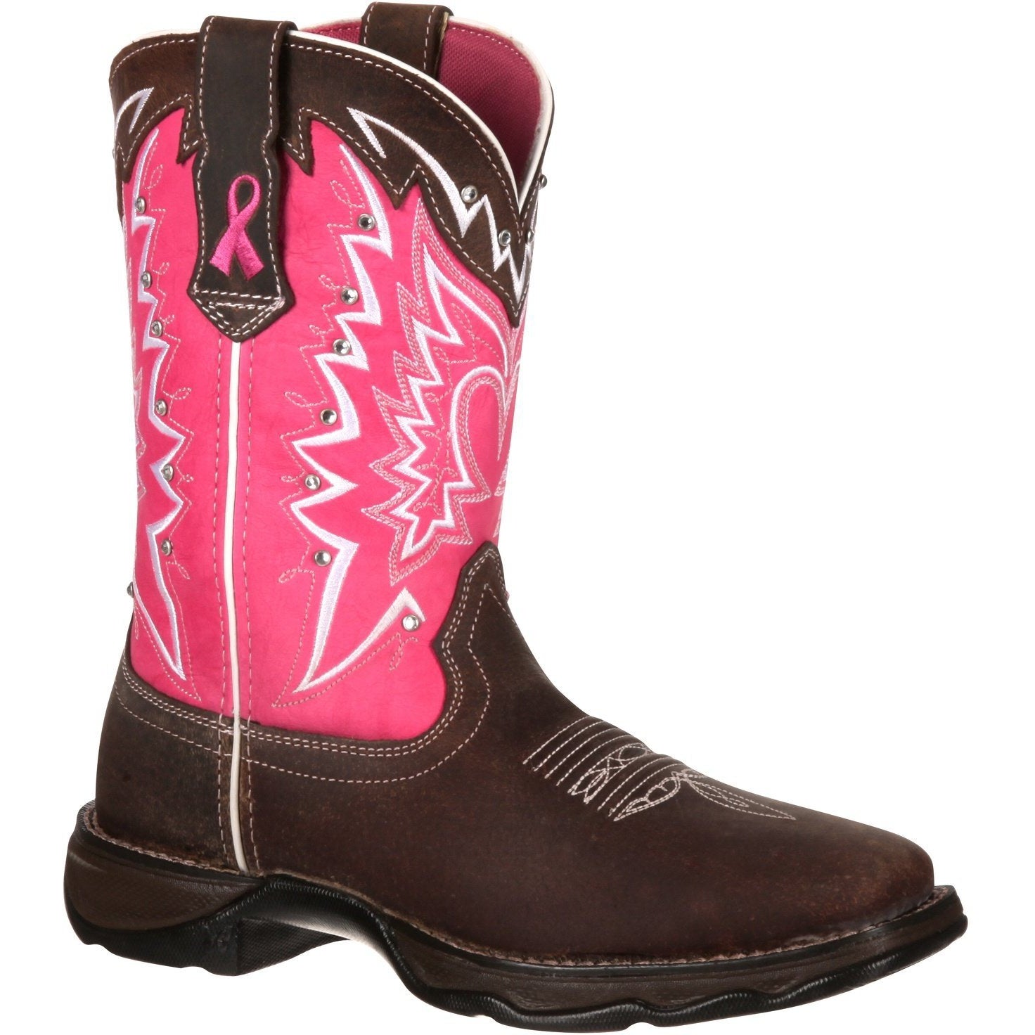 Durango Women's Benefiting Stefanie Spielman Square Toe Western Boot 6 / Medium / Brown - Overlook Boots