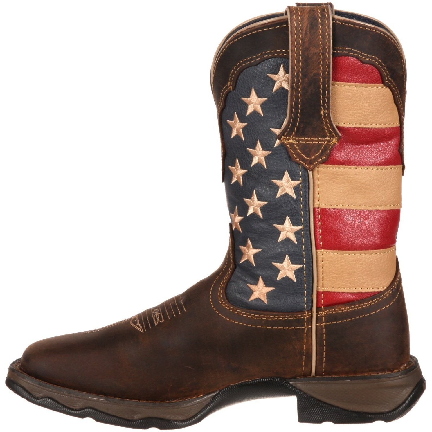 Durango Women's Lady Rebel Patriotic 10" Square Toe Western Flag Boot RD4414  - Overlook Boots