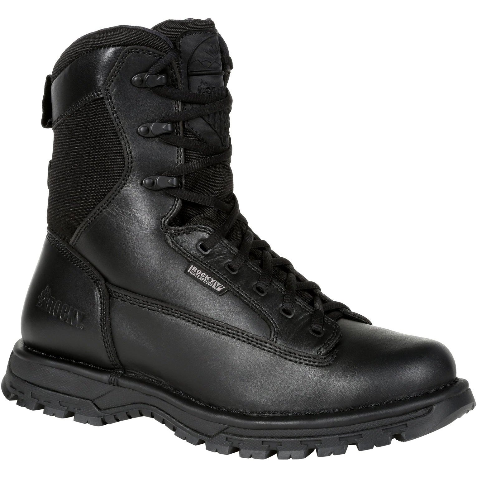 Rocky Men's Portland 8" Comp Toe WP Rubber Public Service Boot- RKD0067 7 / Medium / Black - Overlook Boots