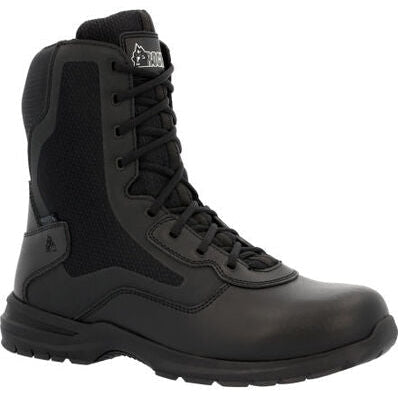 Rocky Men's Cadet 8" Side Zip Public Service Duty Boot -Black- RKD0102  - Overlook Boots