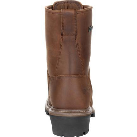 Rocky Men's Square Toe Logger Comp Toe WP Work Boot - Brown - RKK0277  - Overlook Boots