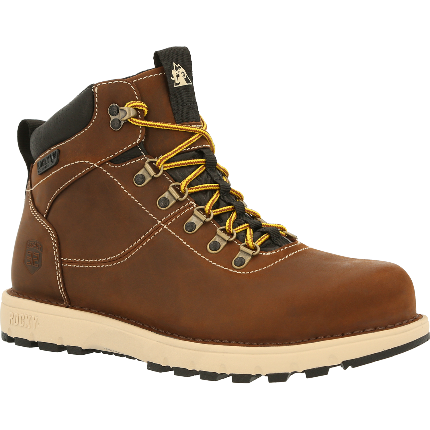 Rocky Men's Legacy 32 Composite Toe WP Work Boot - Brown - RKK0331 8 / Medium / Brown - Overlook Boots