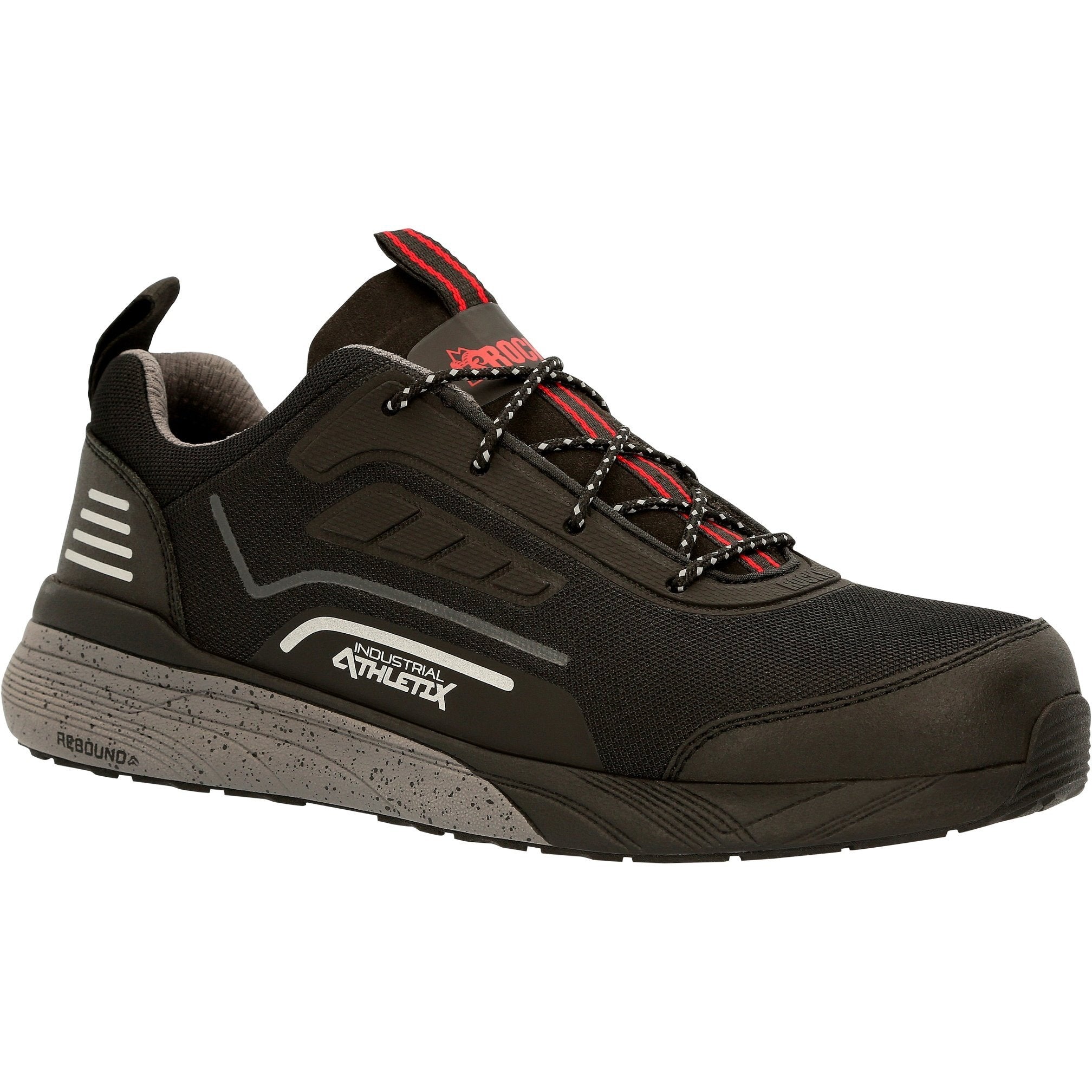 Rocky Men's Industrial Athletix Lo-Top 3" Comp Toe Work Shoe - RKK0348 8 / Medium / Black - Overlook Boots