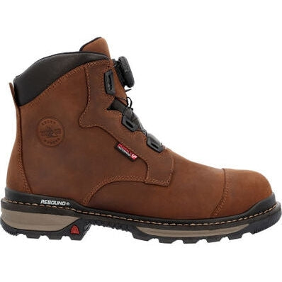 Rocky Men's Rams Horn 6" Comp Toe WP Outdoor Work Boot -Brown- RKK0390 7.5 / Medium / Brown - Overlook Boots