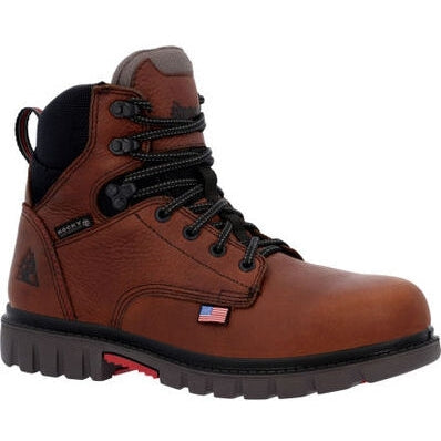 Rocky Men's Worksmart 6" WP Composite Toe Work Boot -Brown- RKK0401 8 / Medium / Brown - Overlook Boots