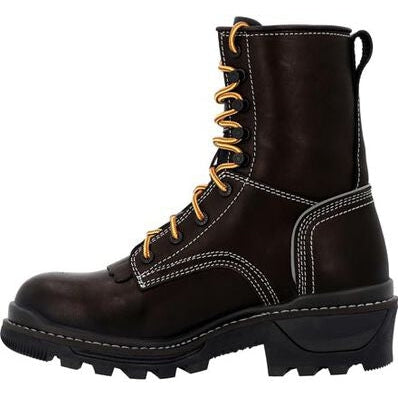 Rocky Men's Rams Horn 9" Soft Toe WP Logger Work Boot -Black- RKK0438  - Overlook Boots