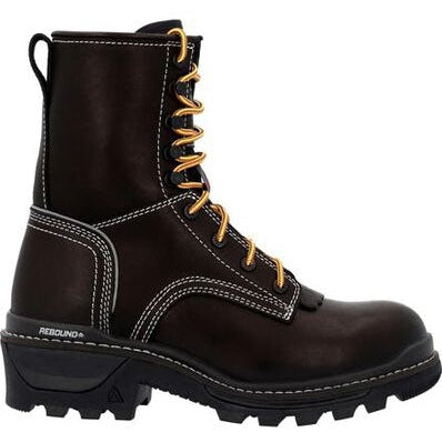 Rocky Men's Rams Horn 9" Comp Toe WP Logger Work Boot -Black- RKK0439 8 / Medium / Black - Overlook Boots