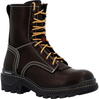 Rocky Men's Rams Horn 9" Comp Toe WP Logger Work Boot -Black- RKK0439  - Overlook Boots