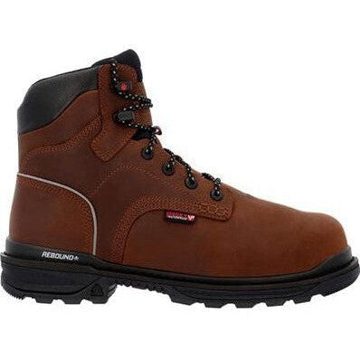 Rocky Men's Rams Horn 6" Composite Toe Waterproof Work Boot -Crazy Horse- RKK0440 7.0 / Medium / Brown - Overlook Boots