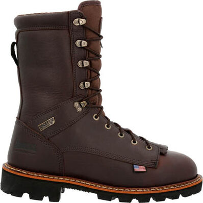 Rocky Men's Elk Stalker 10" Waterproof Outdoor Boot - Brown - RKS0564 8 / Medium / Brown - Overlook Boots