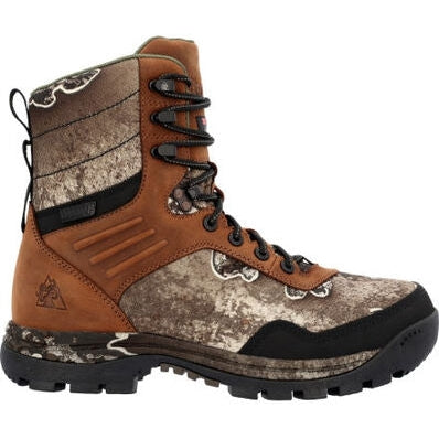 Rocky Men's Lynx 8" WP 400G Insulated Work Boot -Tan And White- RKS0593 8 / Wide / Tan - Overlook Boots