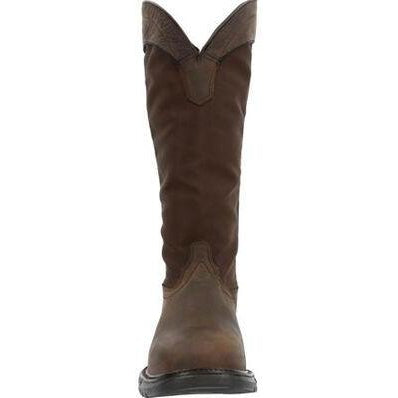 Rocky Men's Original Ride FLX 16" Comp Toe WP Snake Boot- Brown- RKW0347  - Overlook Boots