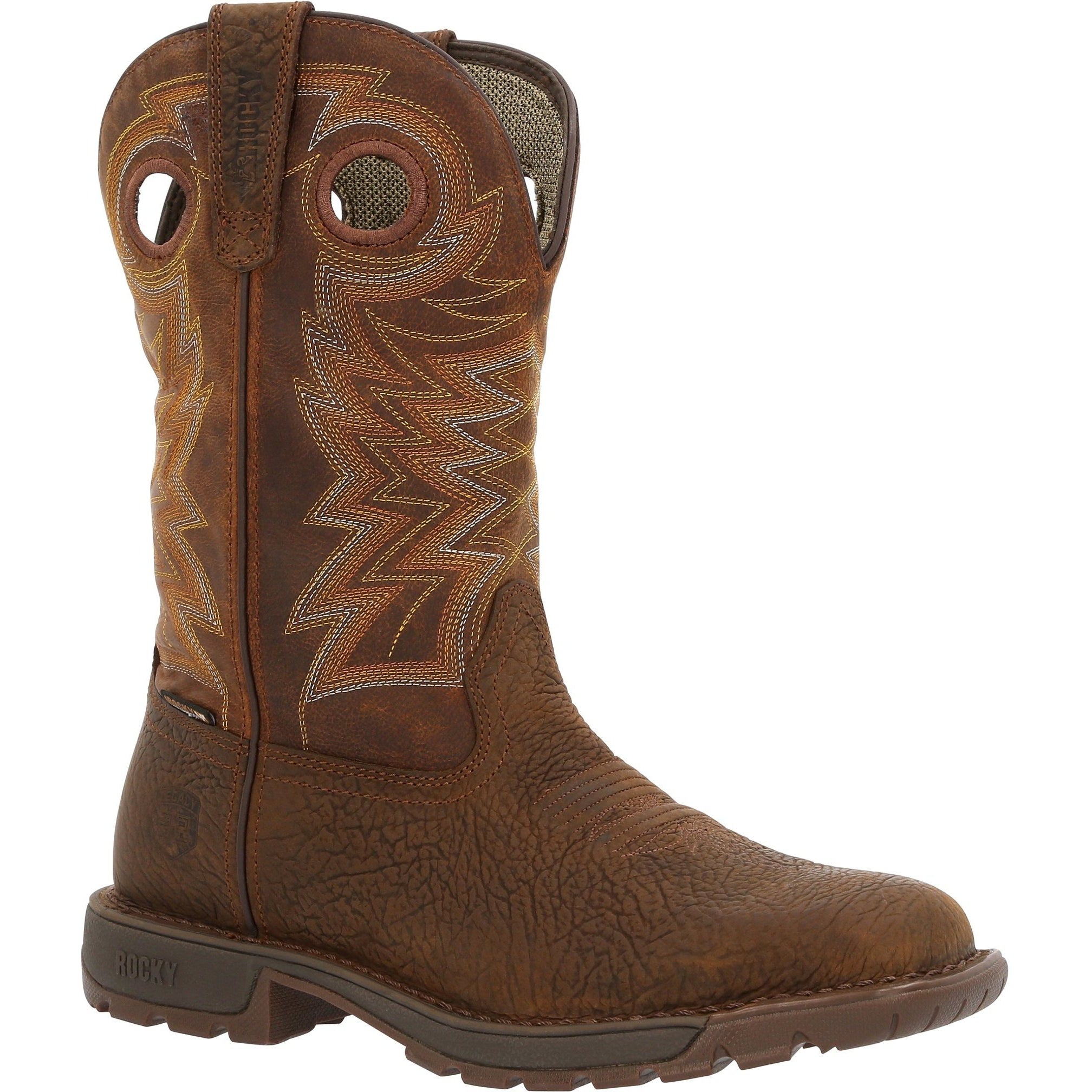 Rocky Men's Legacy 32 11" Square Toe WP Western Boot - Brown - RKW0355 7 / Medium / Brown - Overlook Boots