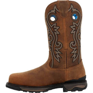 Rocky Men's Carbon 12" WP 6 Carbon Toe Western Work Boot -Brown- RKW0376  - Overlook Boots