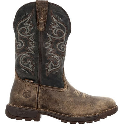 Rocky Men's Legacy 32 11" WP Western Pull On Work Boot Brown RKW0389 7 / Medium / Brown - Overlook Boots