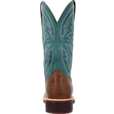 Rocky Men's Tall Oaks 12" ST Slip Resist Western Work Boot -Teal- RKW0406  - Overlook Boots