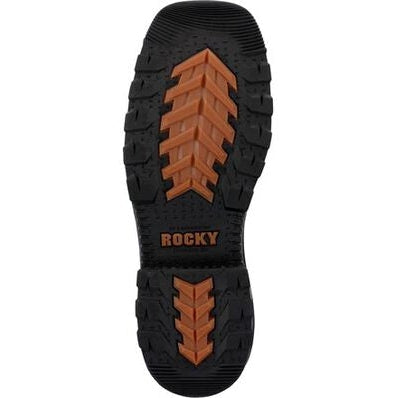 Rocky Men's Rams Horn 9" Comp Toe WP Western Work Boot -Brown- RKW0407  - Overlook Boots
