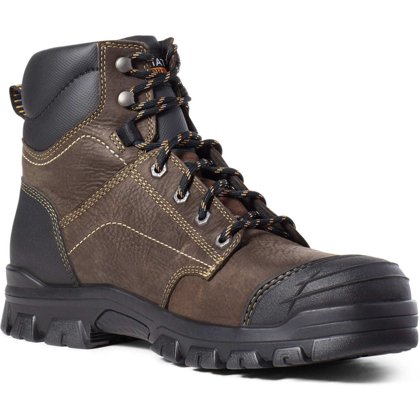 Ariat Men's Treadfast 6" Steel Toe WP Work Boot - Brown - 10034673 6 / Wide / Dark Brown - Overlook Boots