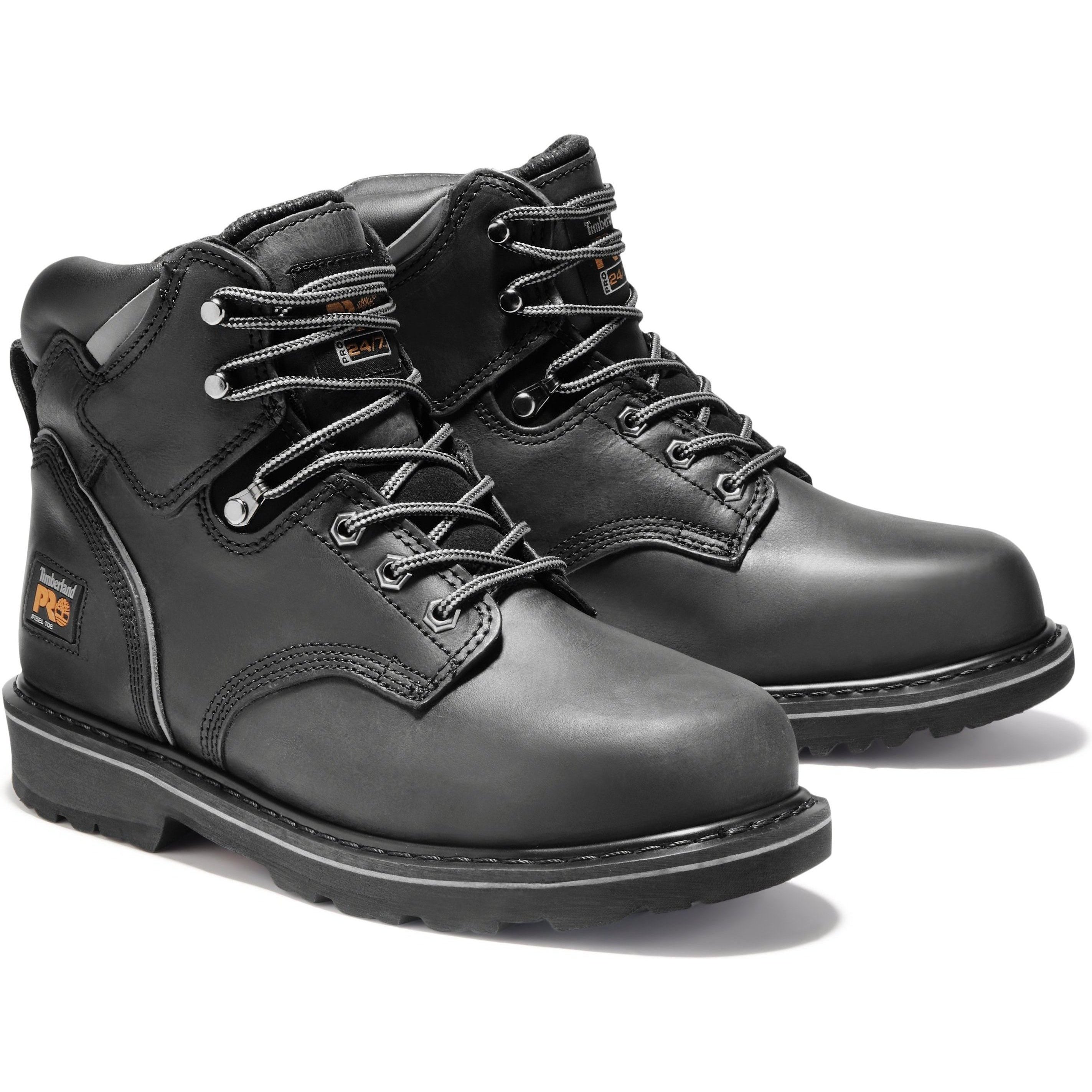 Timberland PRO Men's Pit Boss 6" Steel Toe Work Boot - TB033032001 7 / Medium / Black Oiled Nubuck - Overlook Boots