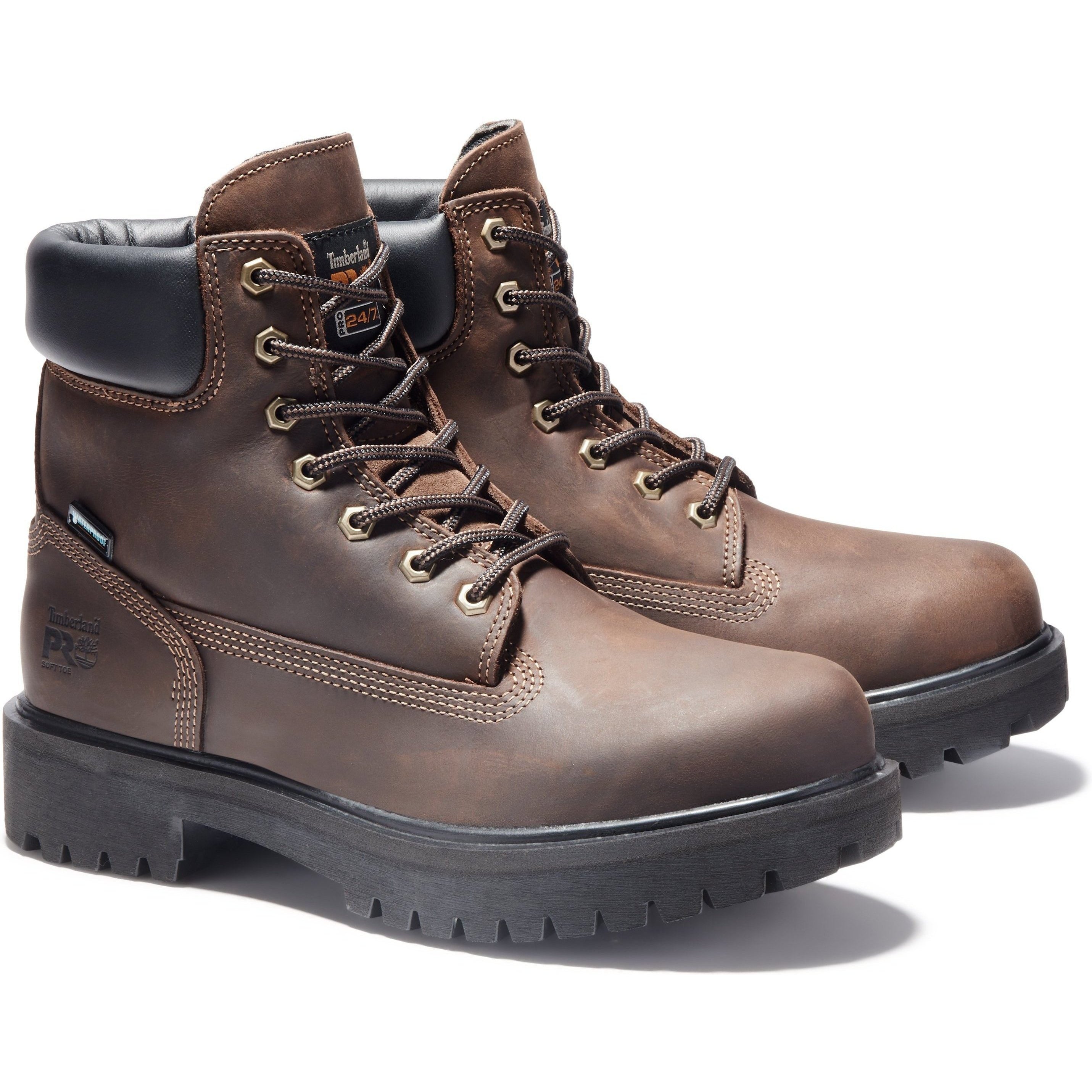 Timberland PRO Men's Direct Attach 6" WP Ins Work Boot TB038020242 7 / Medium / Brown Oiled Full Grain - Overlook Boots