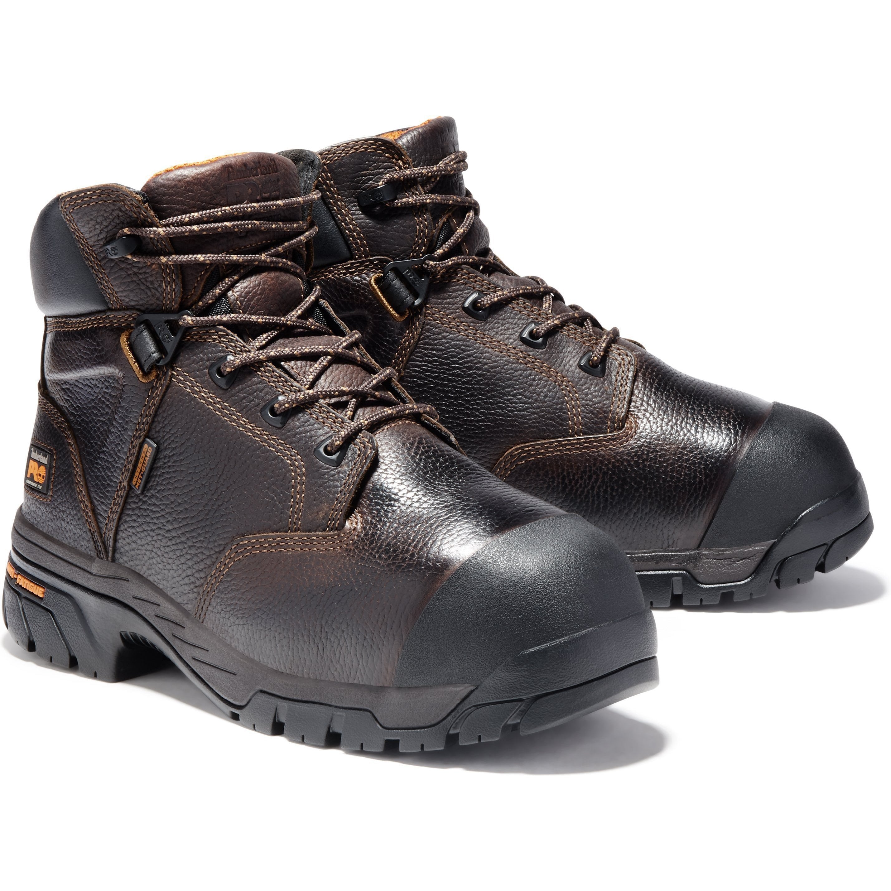Timberland PRO Men's Helix 6" Metguard Comp Toe Work Boot TB089697214 7 / Medium / Brown Full Grain - Overlook Boots