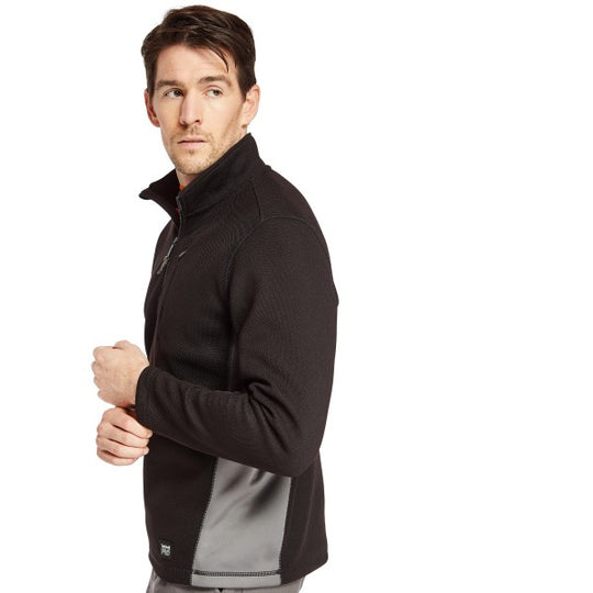 Timberland Pro Men's Studwall 1/4 Zip Textured Fleece Top - Black - TB0A1HGK015  - Overlook Boots