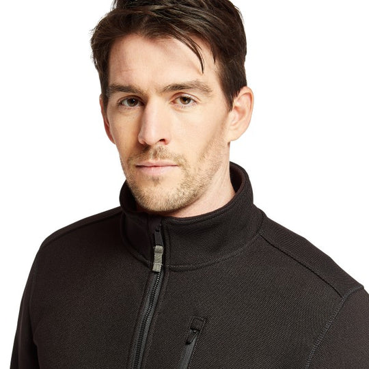 Timberland Pro Men's Studwall 1/4 Zip Textured Fleece Top - Black - TB0A1HGK015  - Overlook Boots