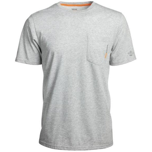 Timberland Pro Men's Base Plate Blended Short Sleeve T-Shirt - Grey - TB0A1HNSC81 Medium / Grey - Overlook Boots