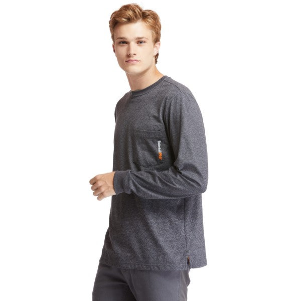 Timberland Pro Men's Base Plate Blended Long Sleeve T-Shirt - Grey - TB0A1HVN013  - Overlook Boots
