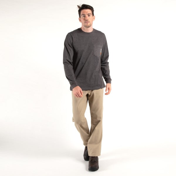 Timberland Pro Men's Base Plate Blended Long Sleeve T-Shirt - Grey - TB0A1HVN013  - Overlook Boots