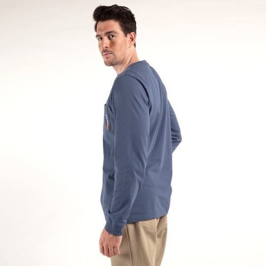 Timberland Pro Men's Base Plate Blended Long Sleeve T-Shirt - Vintage Indigo - TB0A1HVN432  - Overlook Boots