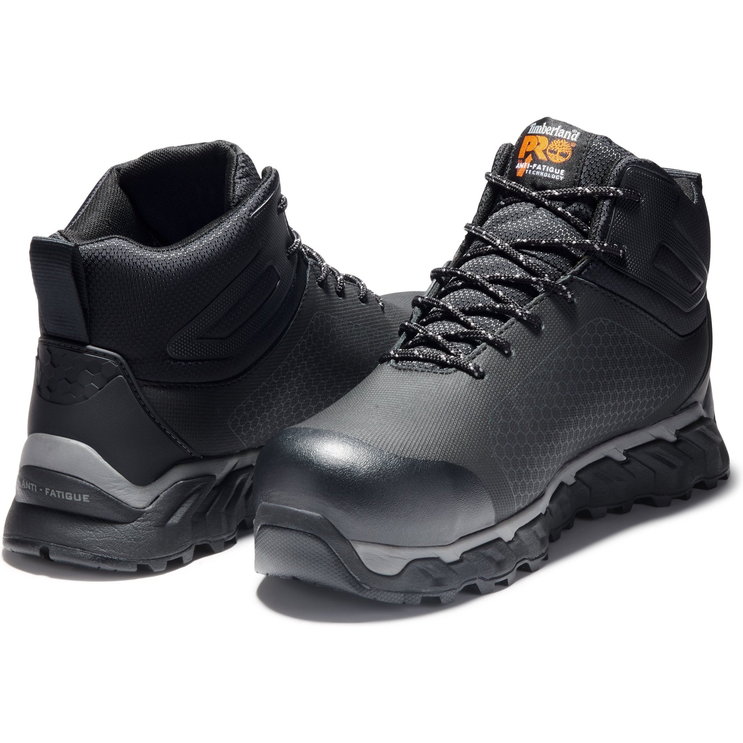 Timberland PRO Ridgework Mid Comp Toe WP Hiker Work Boot Black - TB0A1KBW001  - Overlook Boots
