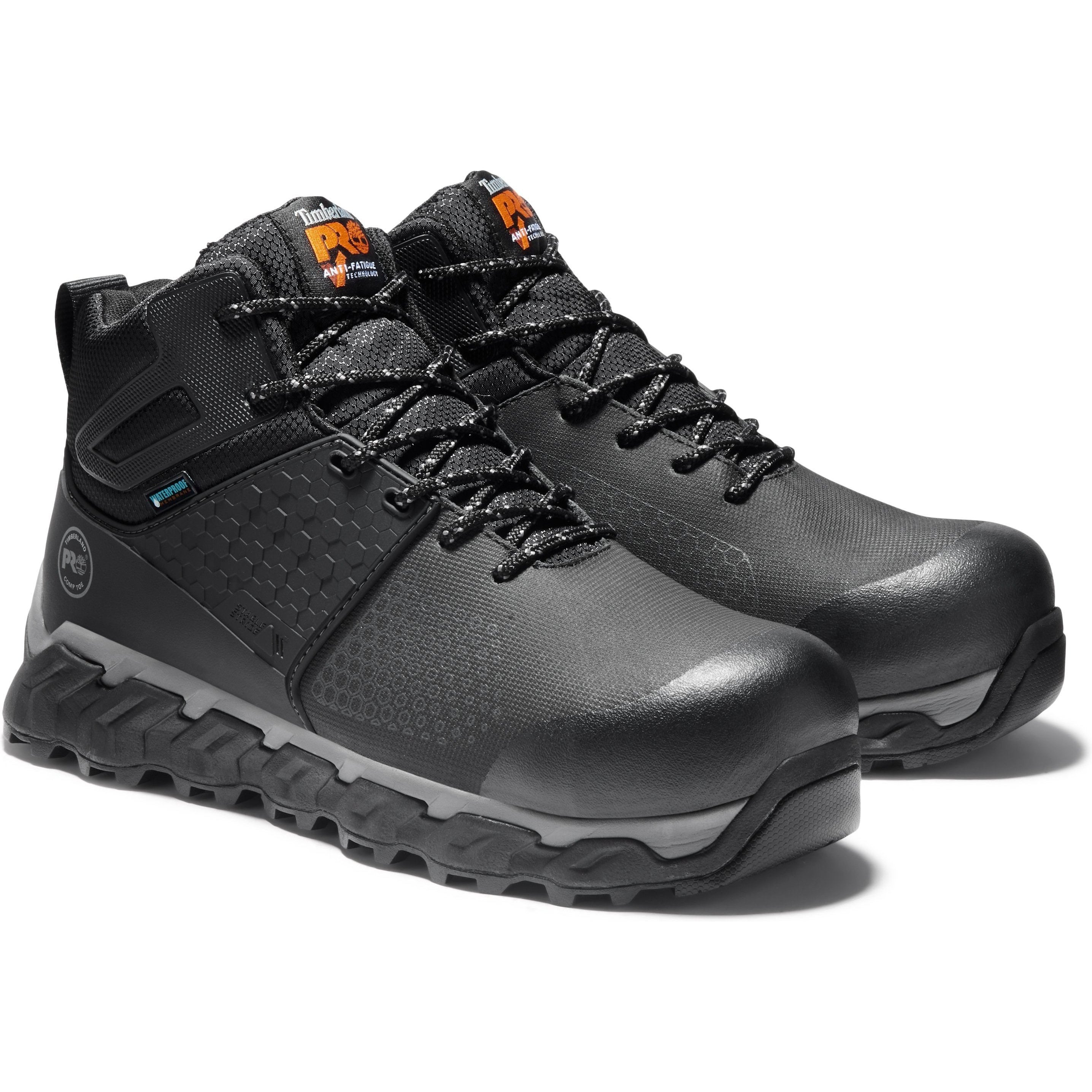 Timberland PRO Ridgework Mid Comp Toe WP Hiker Work Boot Black - TB0A1KBW001 8.5 / Medium / Black - Overlook Boots