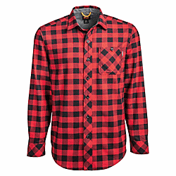 Timberland Pro Men's Mid Weight Flannel Work Shirt TB0A1V49D27 Small / Red - Overlook Boots