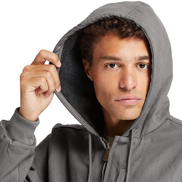Timberland Pro Men's Gritman Lined Canvas Hooded Jacket - Pewter - TB0A1VB4060  - Overlook Boots