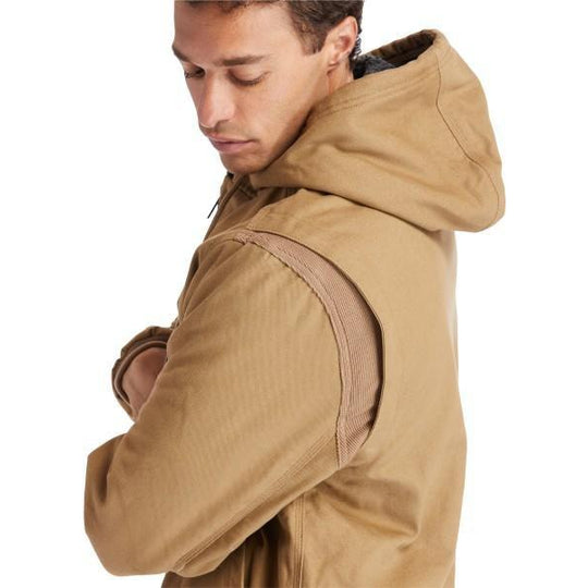 Timberland Pro Men's Gritman Lined Canvas Hooded Jacket - Wheat - TB0A1VB4D02  - Overlook Boots