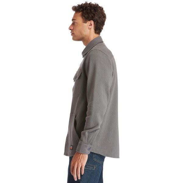 Timberland Pro Men's Mill River Fleece Work Shirt Jacket - Pewter - TB0A1VCQ060  - Overlook Boots