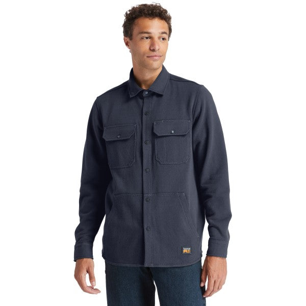Timberland Pro Men's Mill River Fleece Work Shirt Jacket - Navy - TB0A1VCQ434  - Overlook Boots