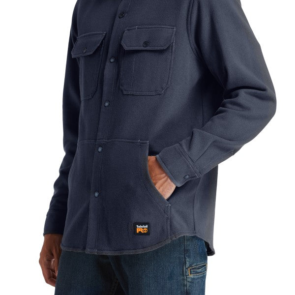 Timberland Pro Men's Mill River Fleece Work Shirt Jacket - Navy - TB0A1VCQ434  - Overlook Boots