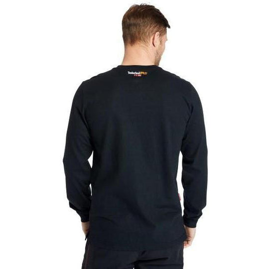 Timberland Pro Men's Flame Resistant Long Sleeve Work Henley - Black - TB0A23P4001  - Overlook Boots