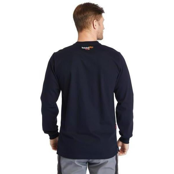 Timberland Pro Men's Flame Resistant Long Sleeve Work Henley - Navy - TB0A23P4410  - Overlook Boots