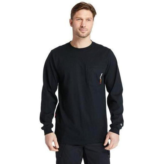 Timberland Pro Men's Flame Resistant Pocket Work T-Shirt - Black- TB0A23PF001  - Overlook Boots