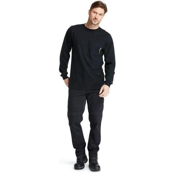 Timberland Pro Men's Flame Resistant Pocket Work T-Shirt - Black- TB0A23PF001  - Overlook Boots