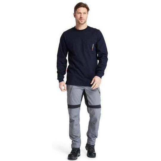 Timberland Pro Men's Flame Resistant Pocket Work T-Shirt - Navy - TB0A23PF410  - Overlook Boots