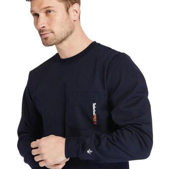 Timberland Pro Men's Flame Resistant Pocket Work T-Shirt - Navy - TB0A23PF410  - Overlook Boots