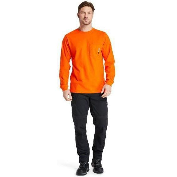Timberland Pro Men's Flame Resistant Pocket Work T-Shirt - Orange - TB0A23PFY86  - Overlook Boots